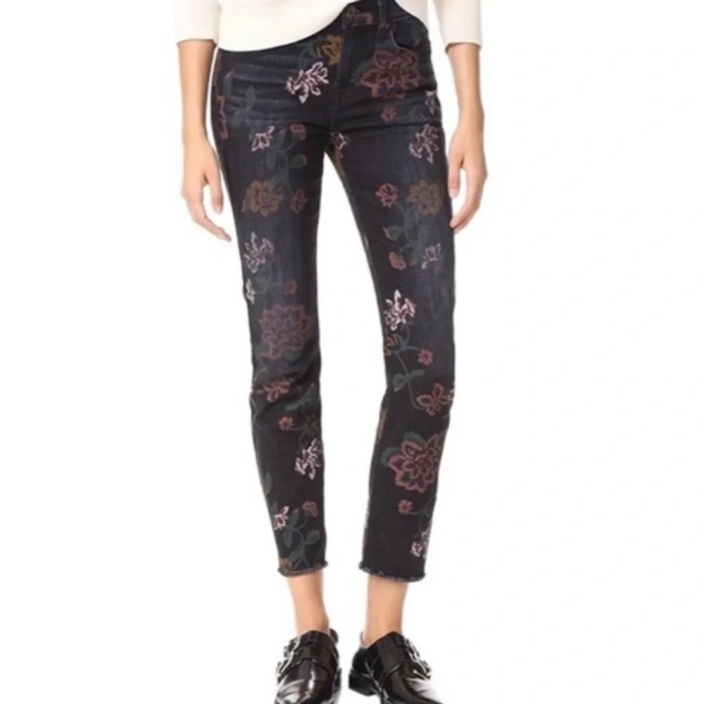 7 For All Mankind Roxanne Ankle Floral Skinny 30
